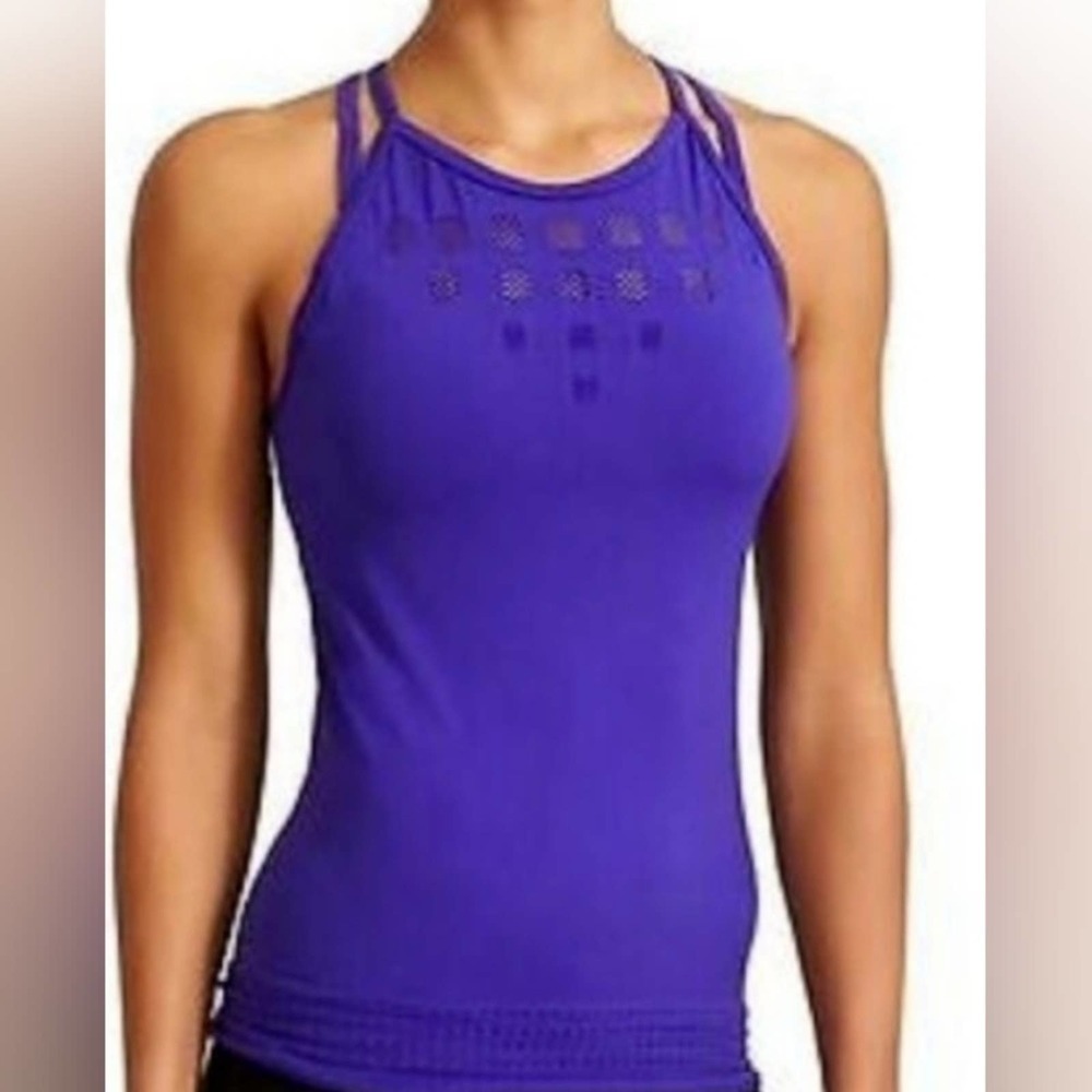 Athleta  Blue Namaste Support Top Mesh Size M